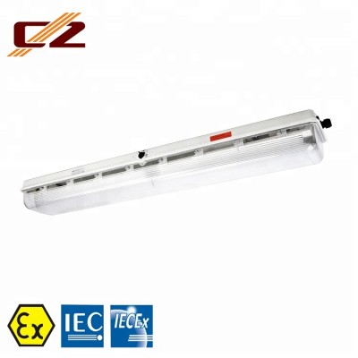 High Brightness Explosion Proof 2x36W Emergency Fluorescent Lighting Fixtures